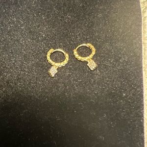 Gold plated hoop earrings